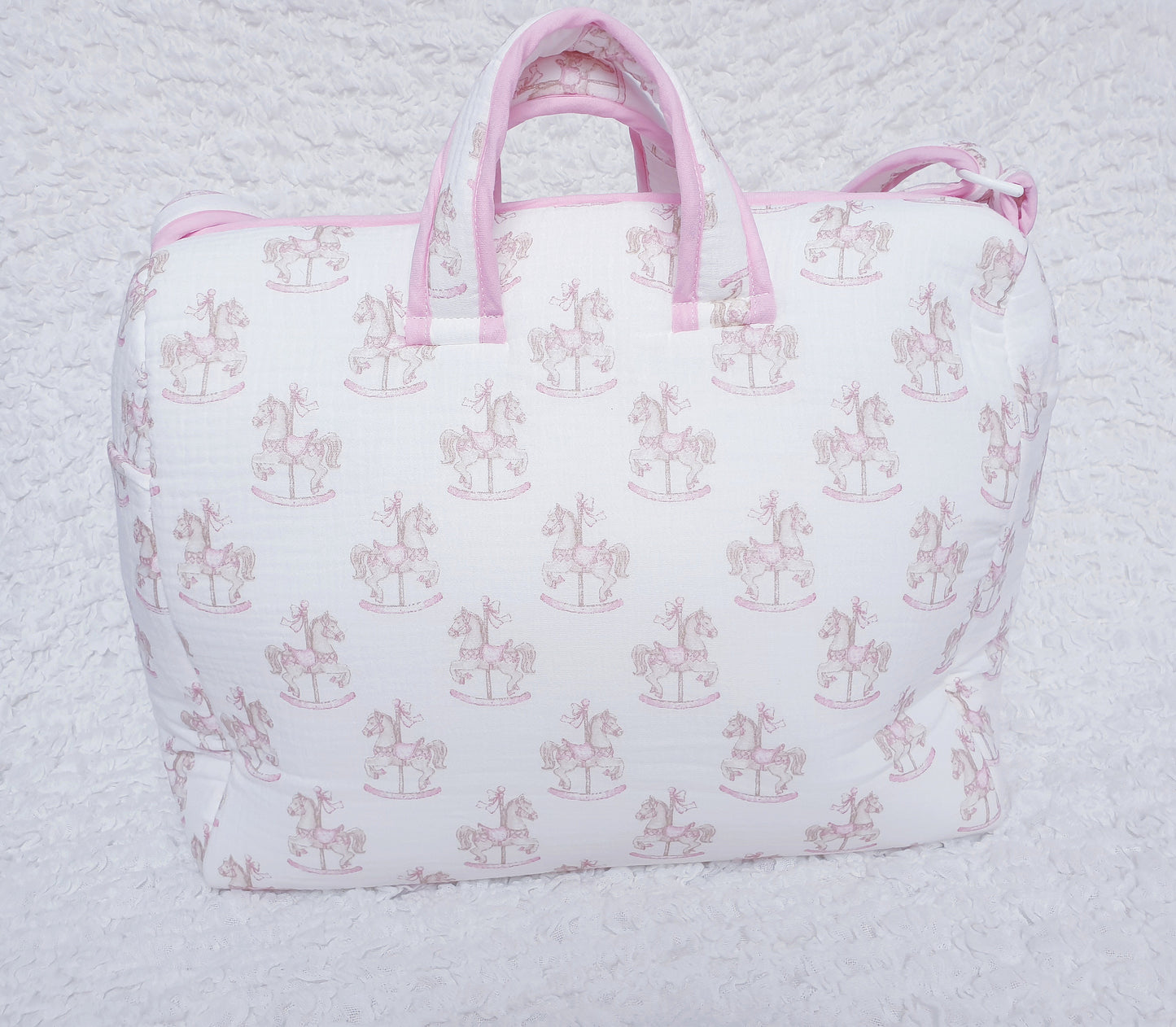 Rocking Horse Baby Changing Bag Pink Blue