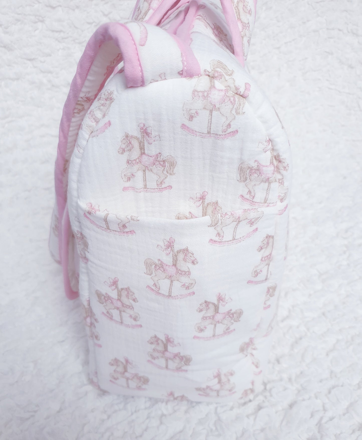 Rocking Horse Baby Changing Bag Pink Blue