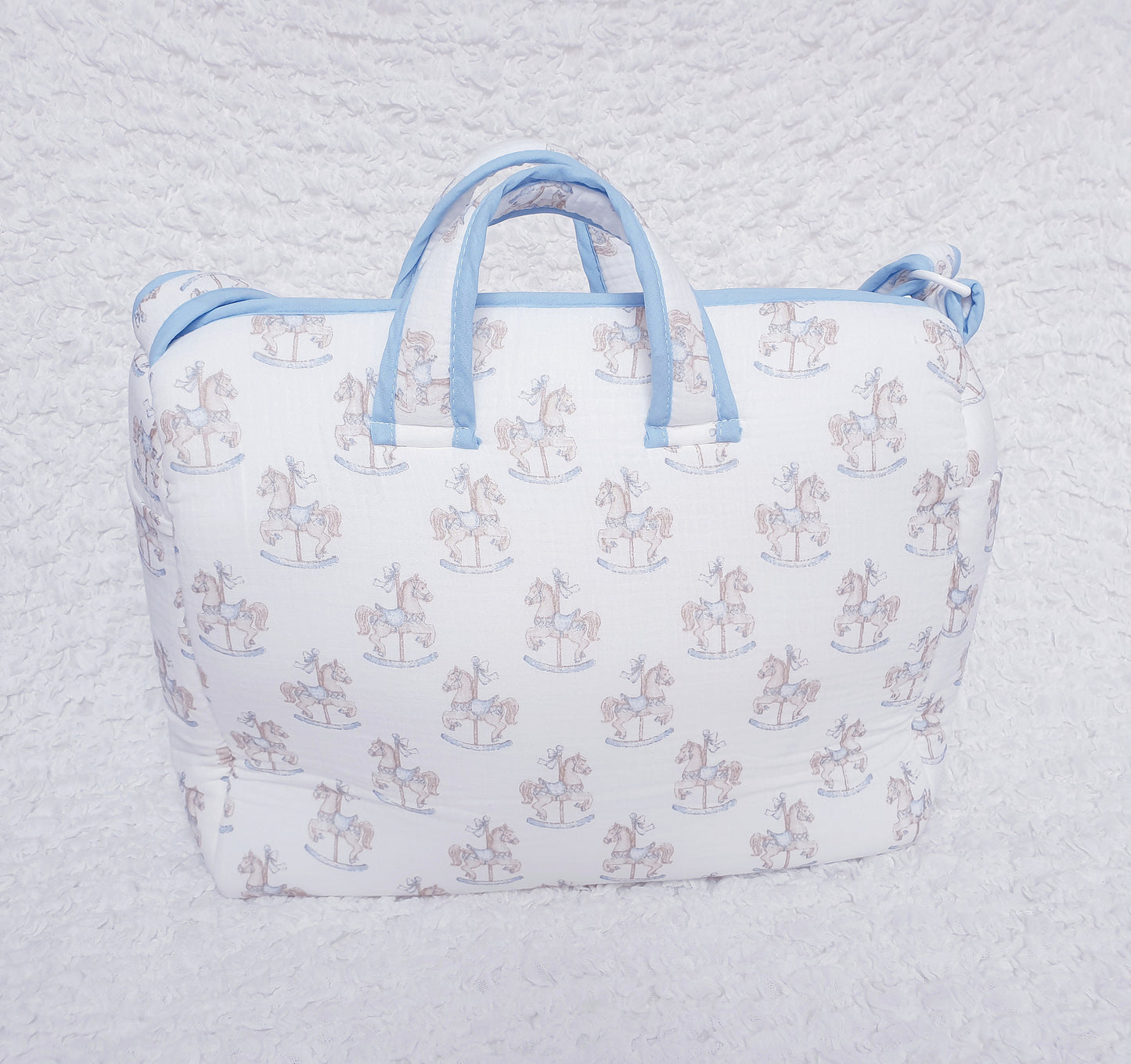 Rocking Horse Baby Changing Bag Pink Blue
