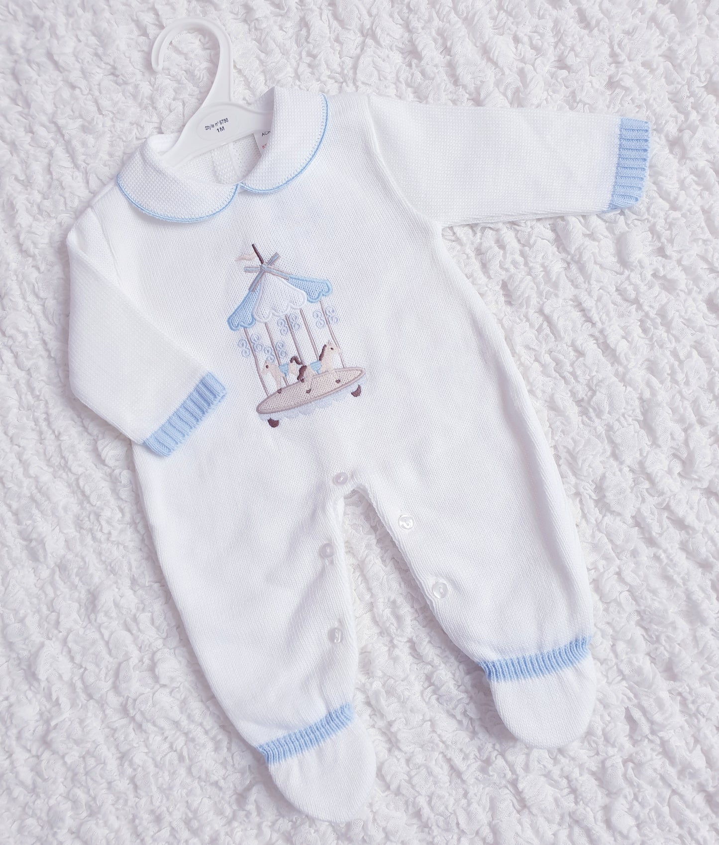 Baby Girls/Boys Knitted Carousel All In One