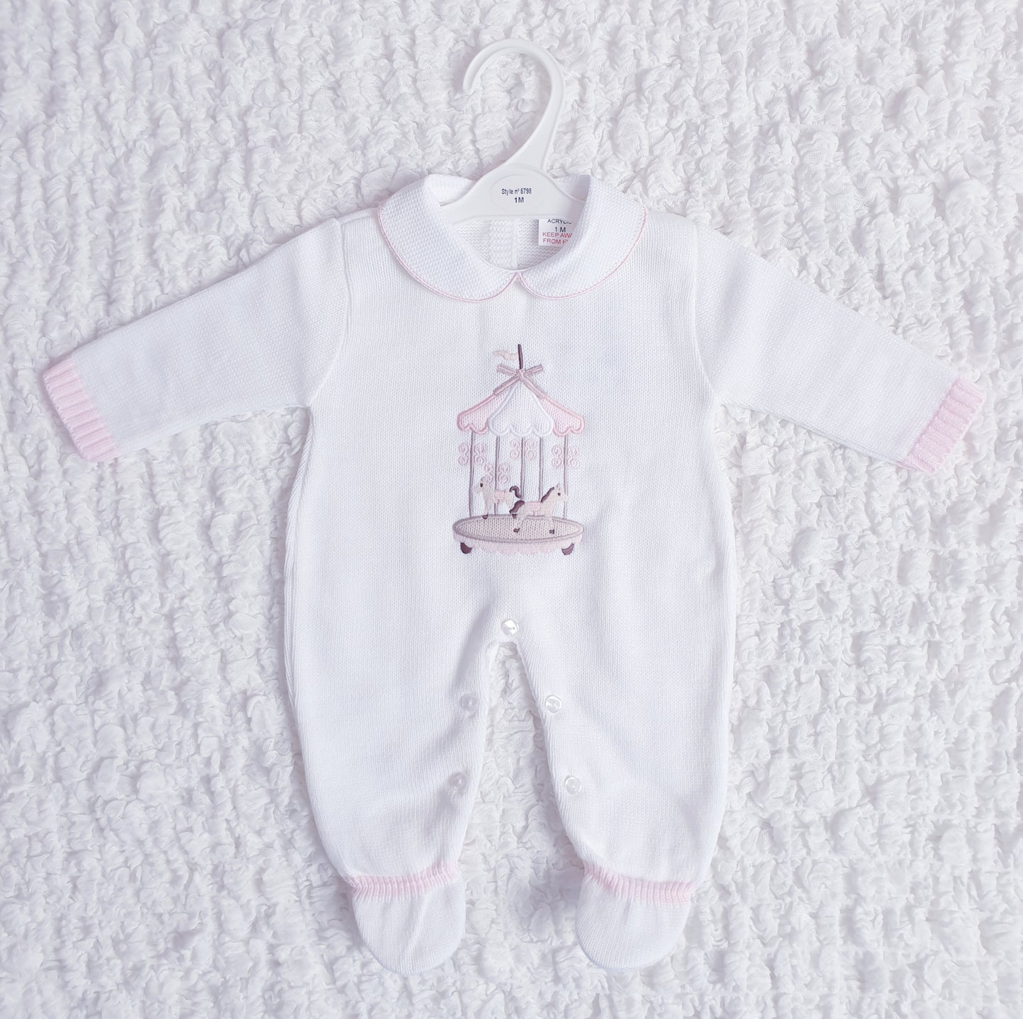 Baby Girls/Boys Knitted Carousel All In One