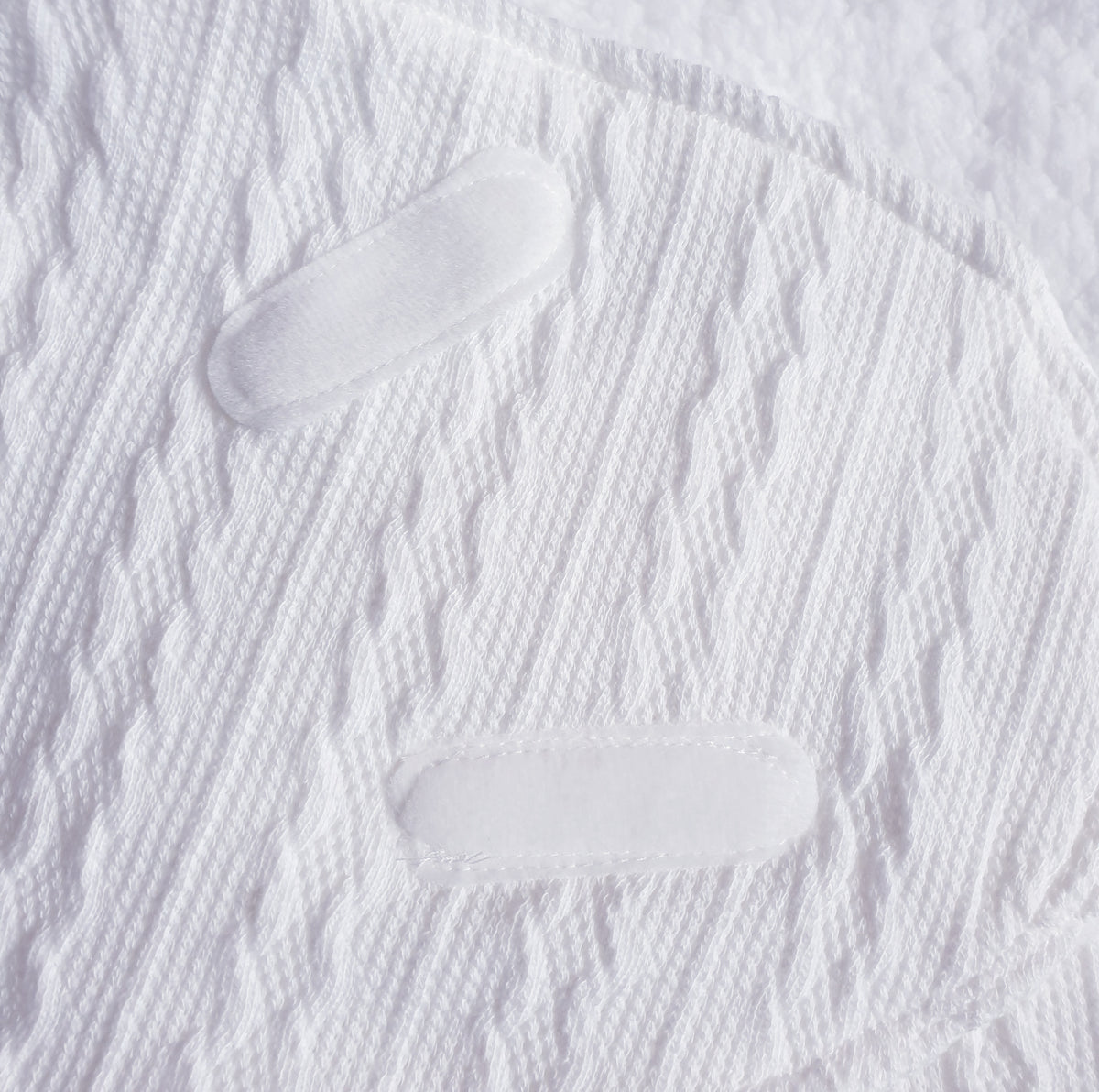 Baby White Bow Cable Swaddle Wrap