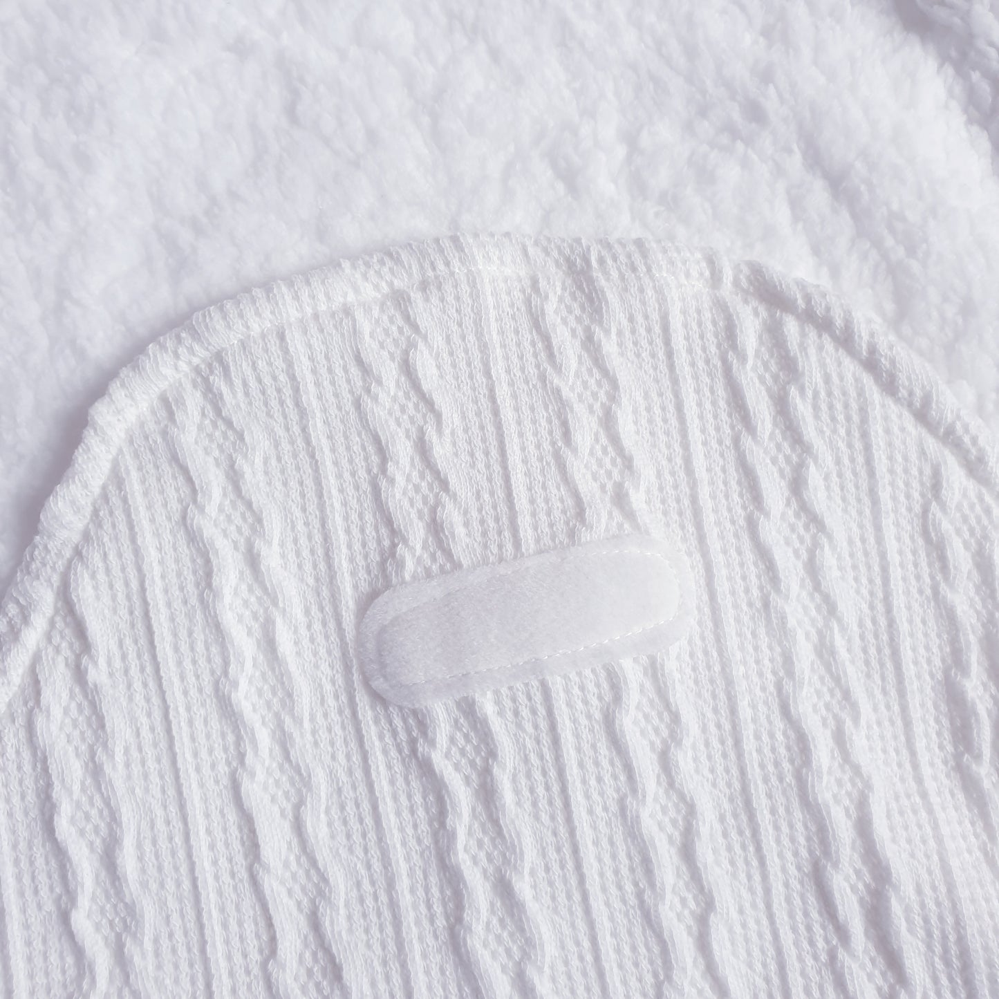 Baby White Bow Cable Swaddle Wrap