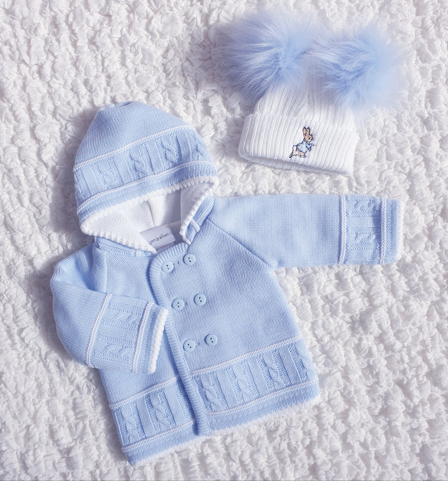 Baby Boys Blue Knitted Jacket