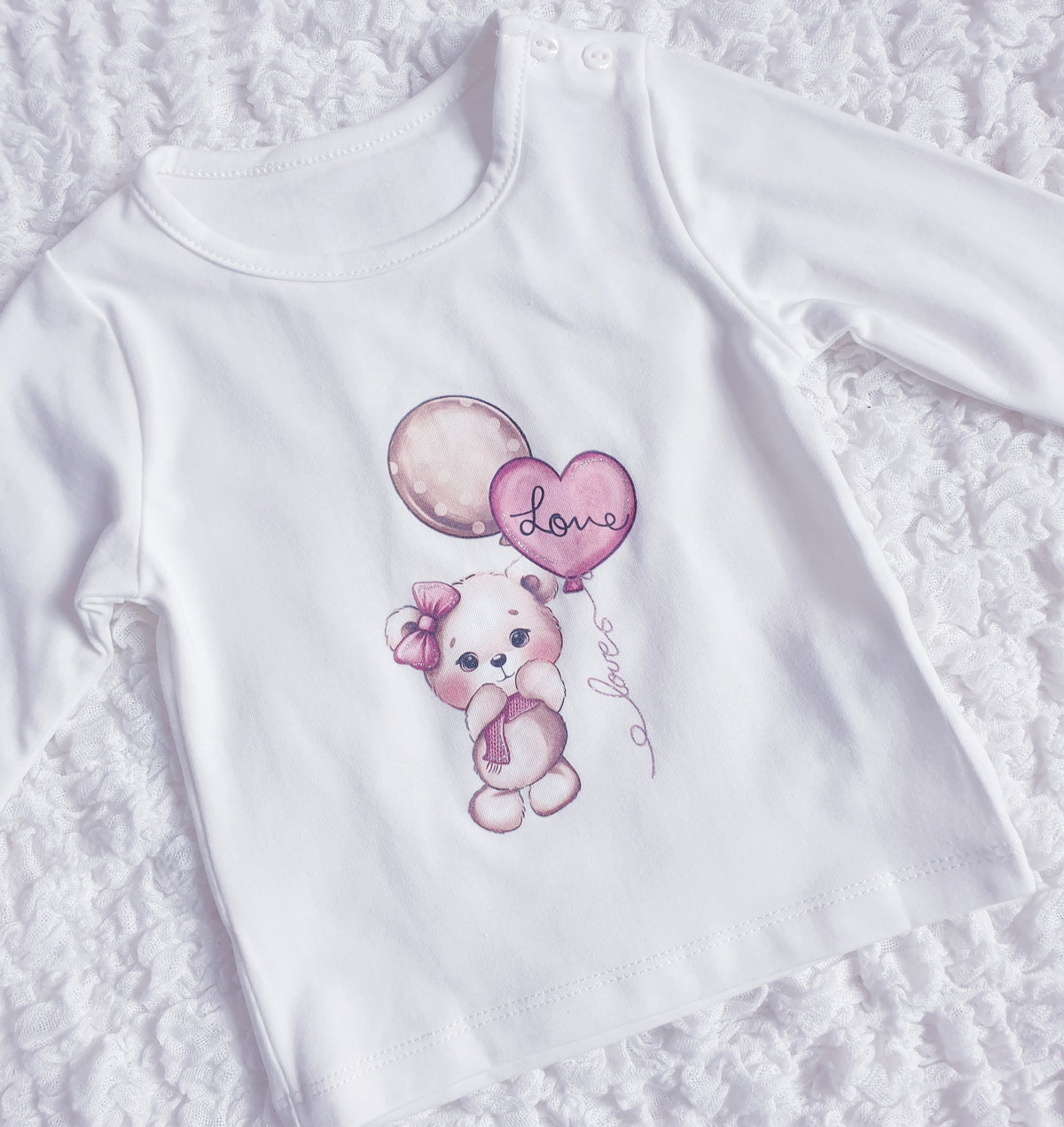 Baby Girls Teddy Heart 3 Piece Outfit