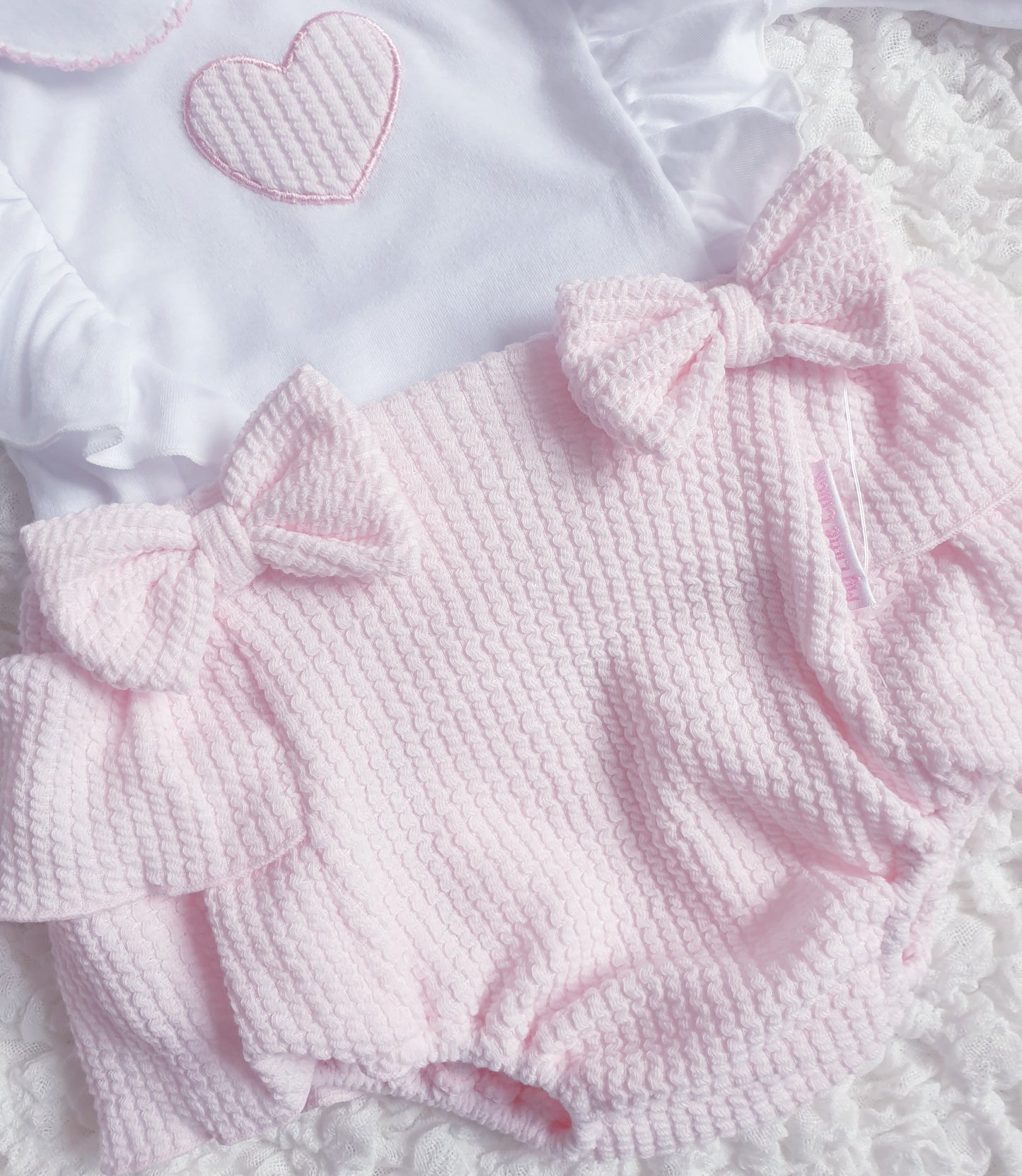 Baby Girls Heart Frilly Bum Jam Pants Set