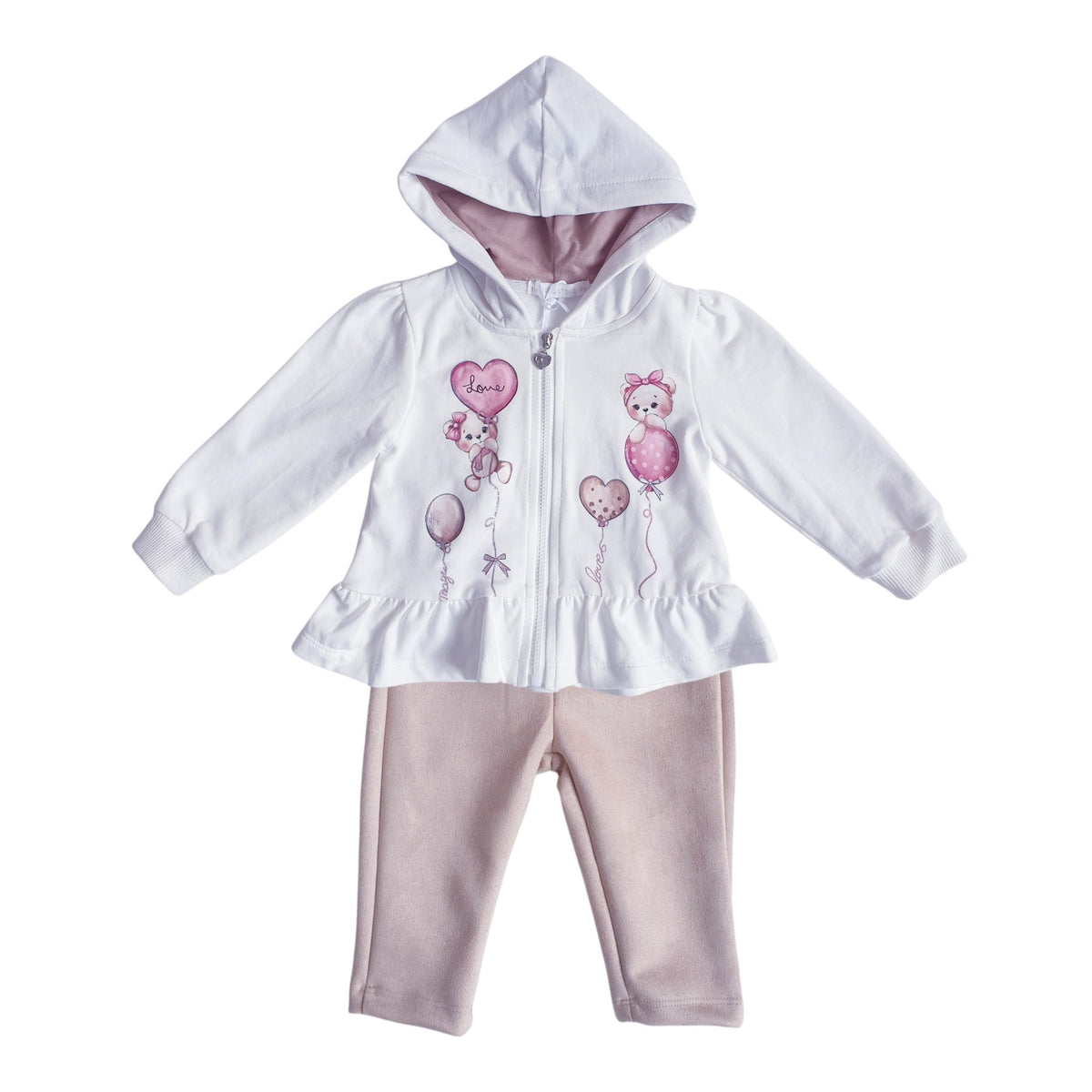 Baby Girls Teddy Heart 3 Piece Outfit