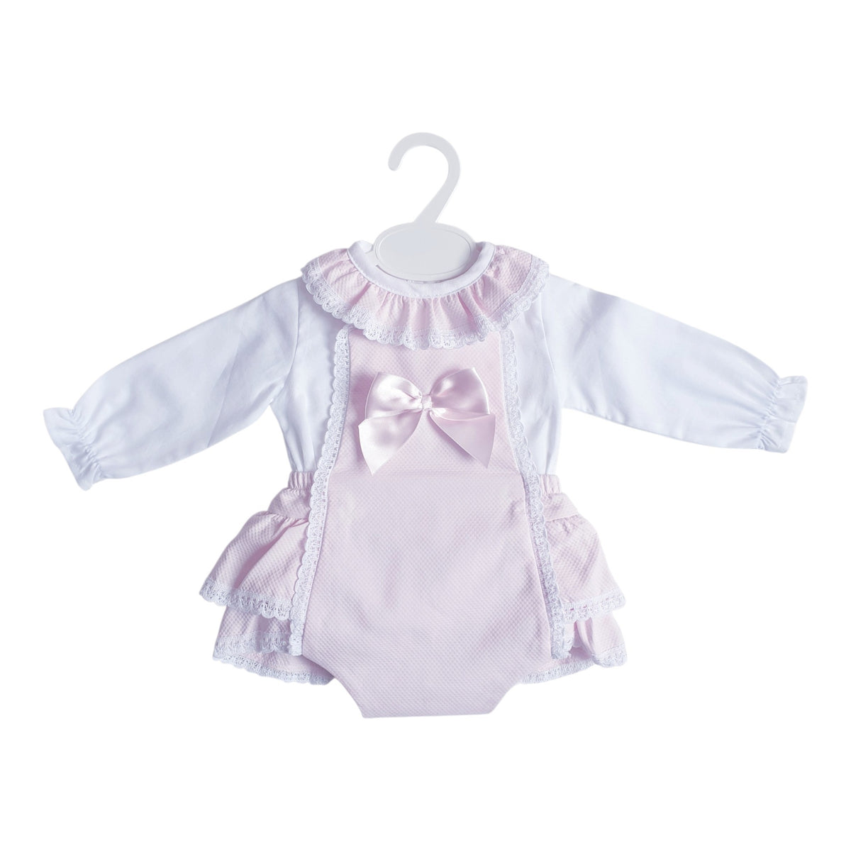 Baby Girls Pink Spanish Bow Romper & Blouse