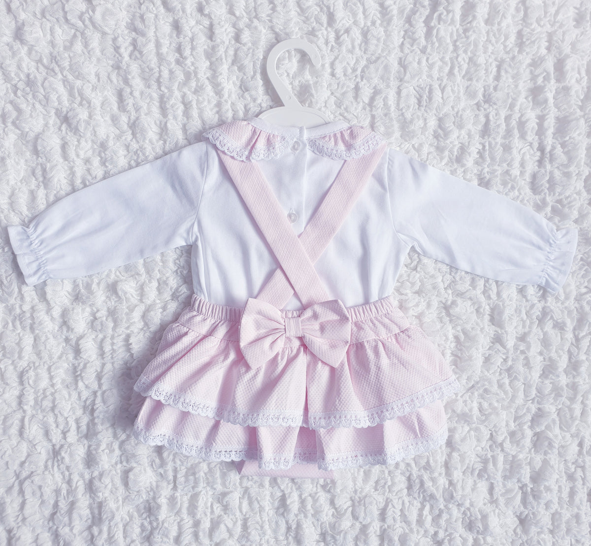 Baby Girls Pink Spanish Bow Romper & Blouse