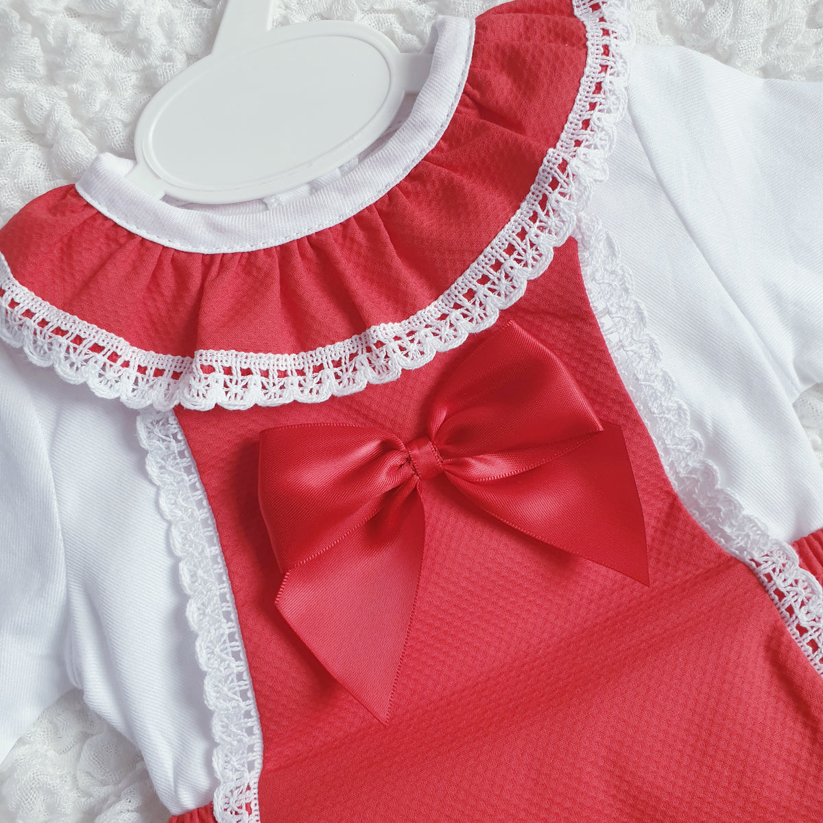 Baby Girls Red Spanish Bow Romper & Blouse