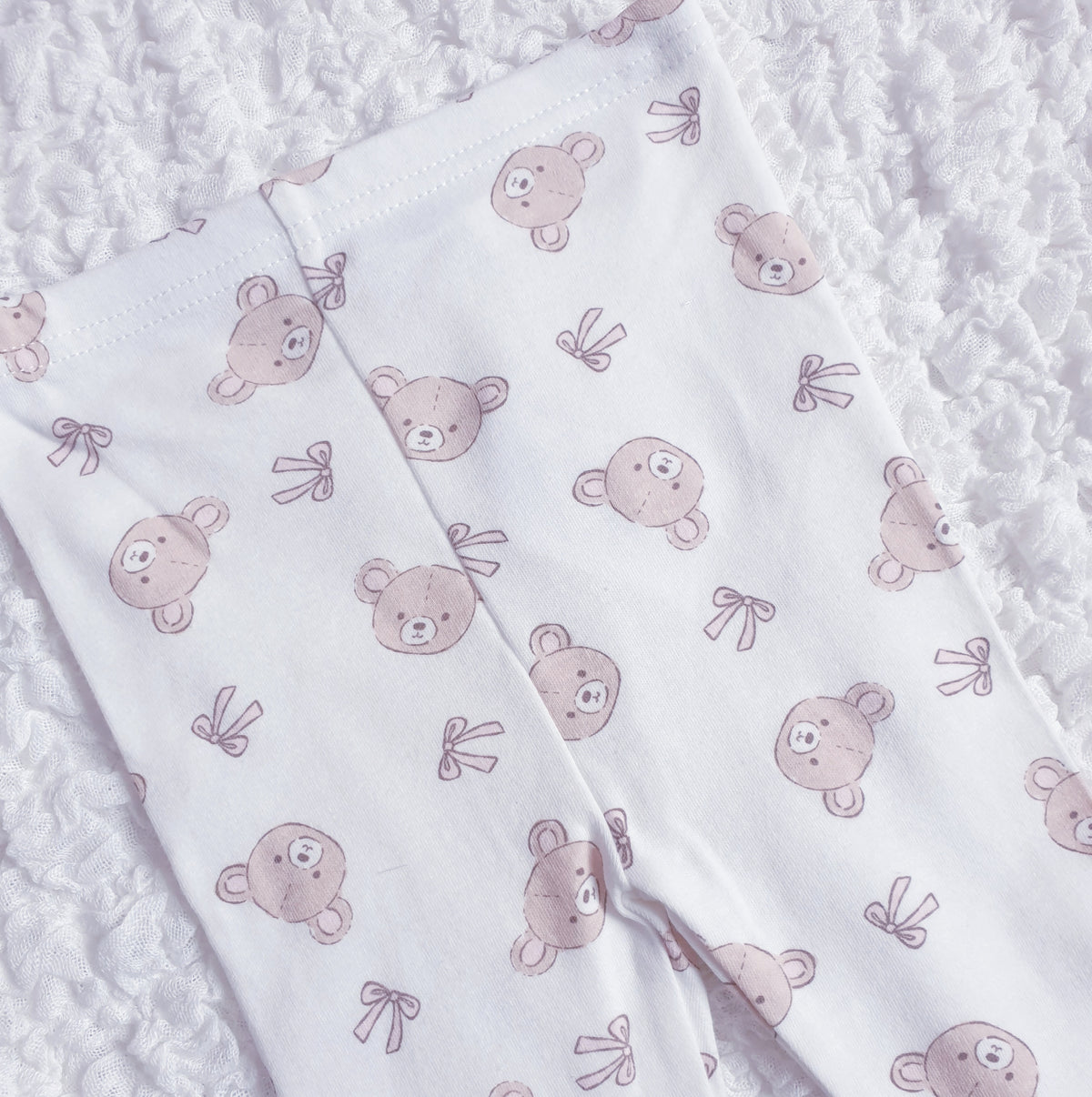 Girls Teddy Leggings Outfit & Pink Jacket Set