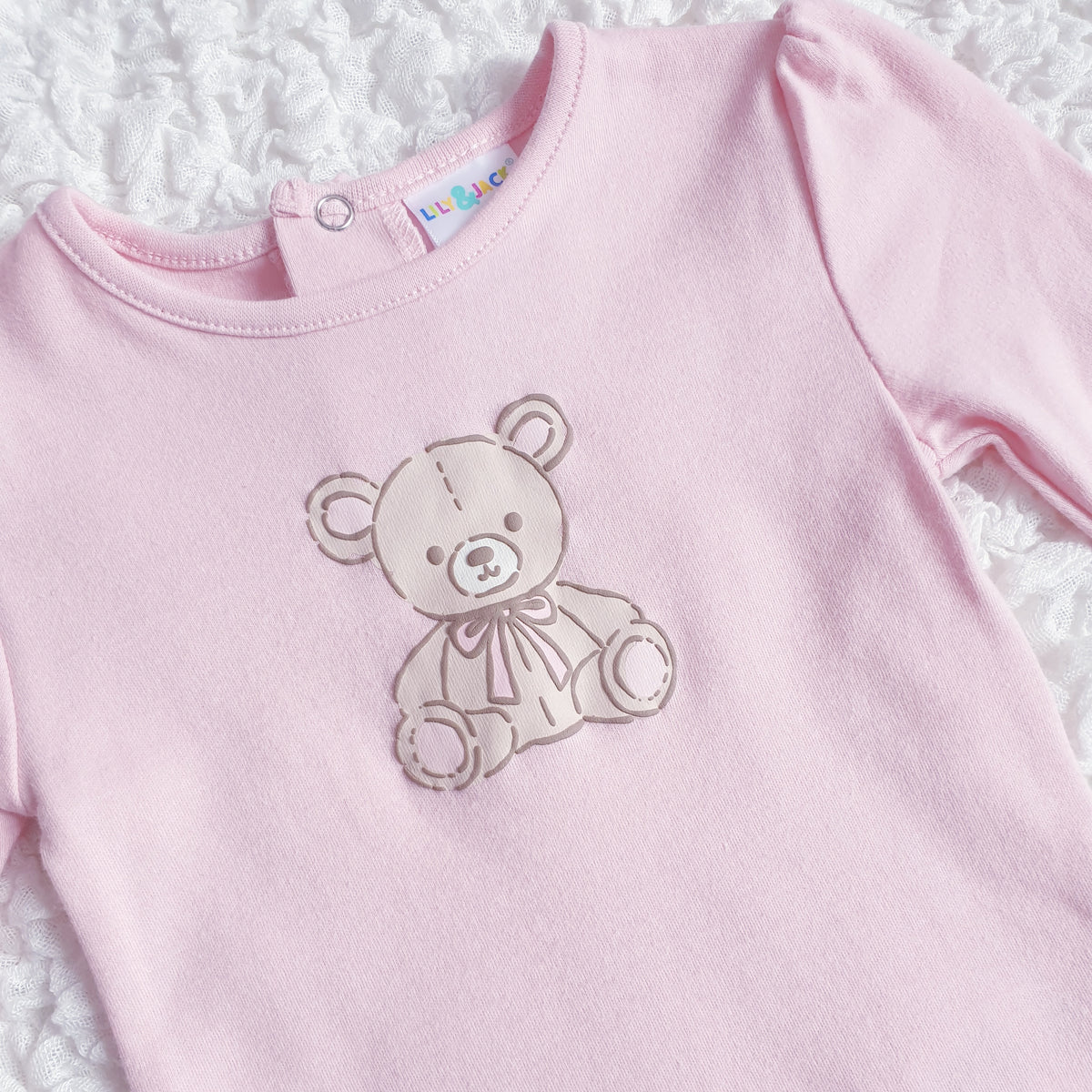 Girls Teddy Leggings Outfit & Pink Jacket Set
