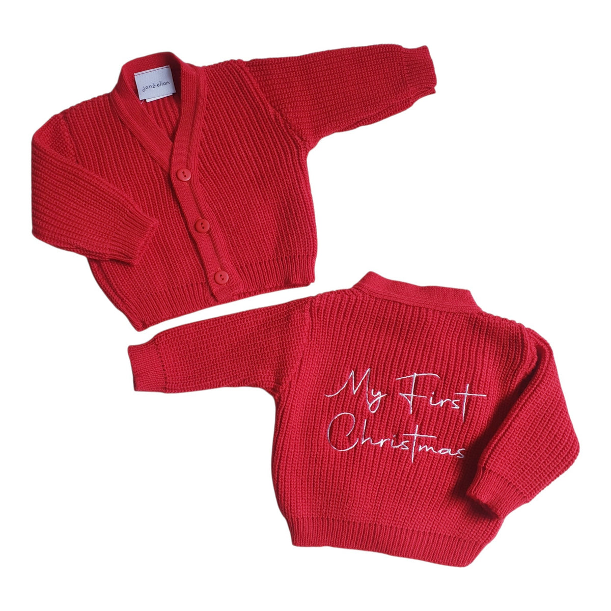 Baby Red "My First Christmas" Cardigan