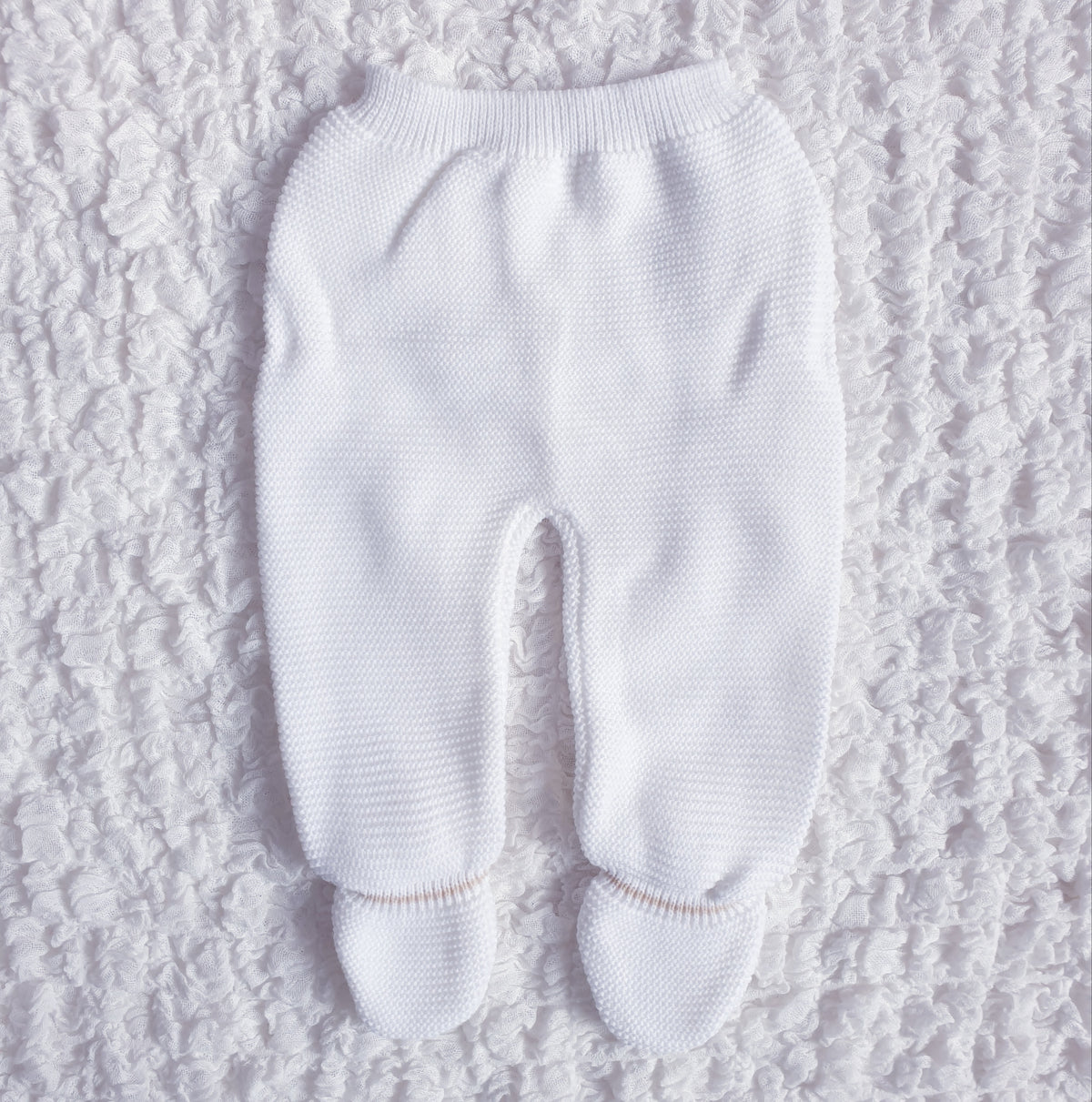 Baby White Knitted Pom Pom Wrap Cardigan & Leggings