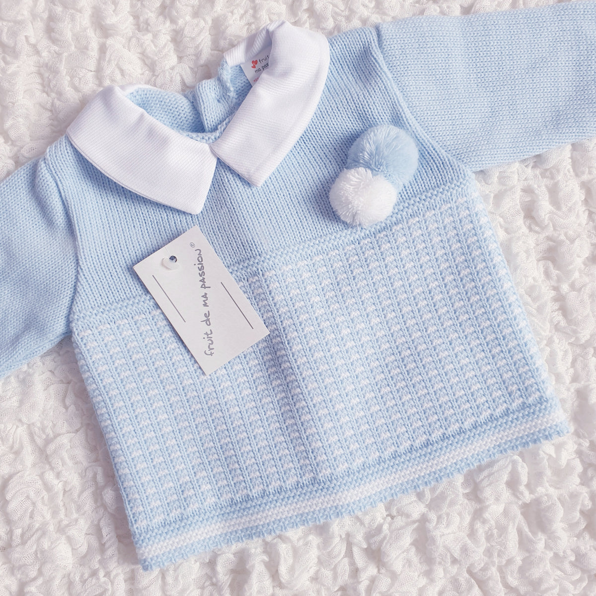 Baby Boys Spanish Blue Knitted 3 Piece Box Set