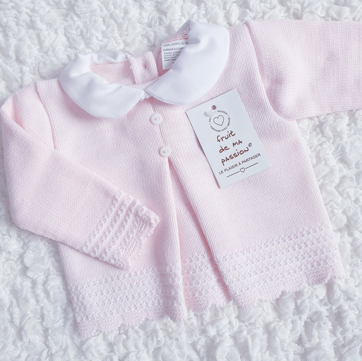 Baby Girls Pink Spanish Knitted 3 Piece Box Set