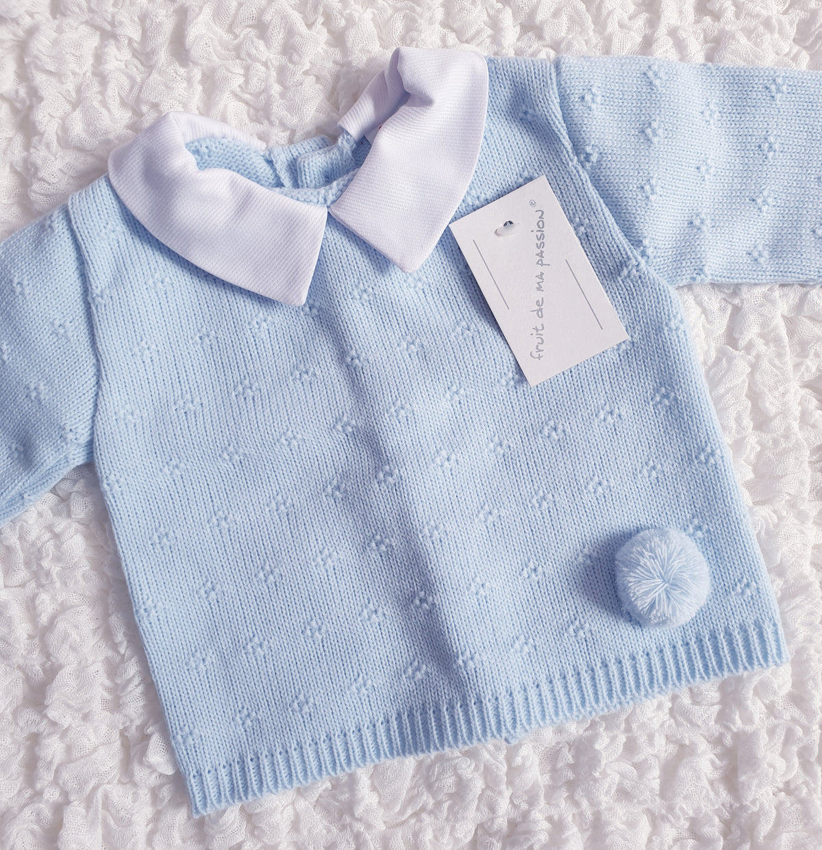 Baby Boys Blue Spanish Knitted 3 Piece Box Set