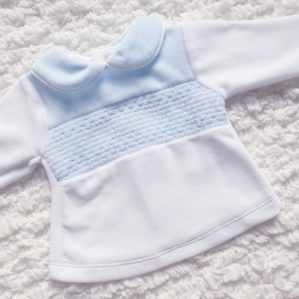 Baby Boys Velour Smocked 2 Piece Set