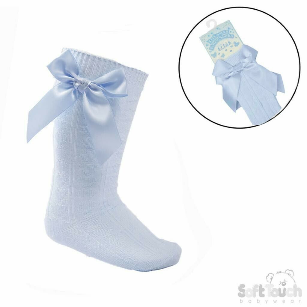 Girls Knee High Bow Socks