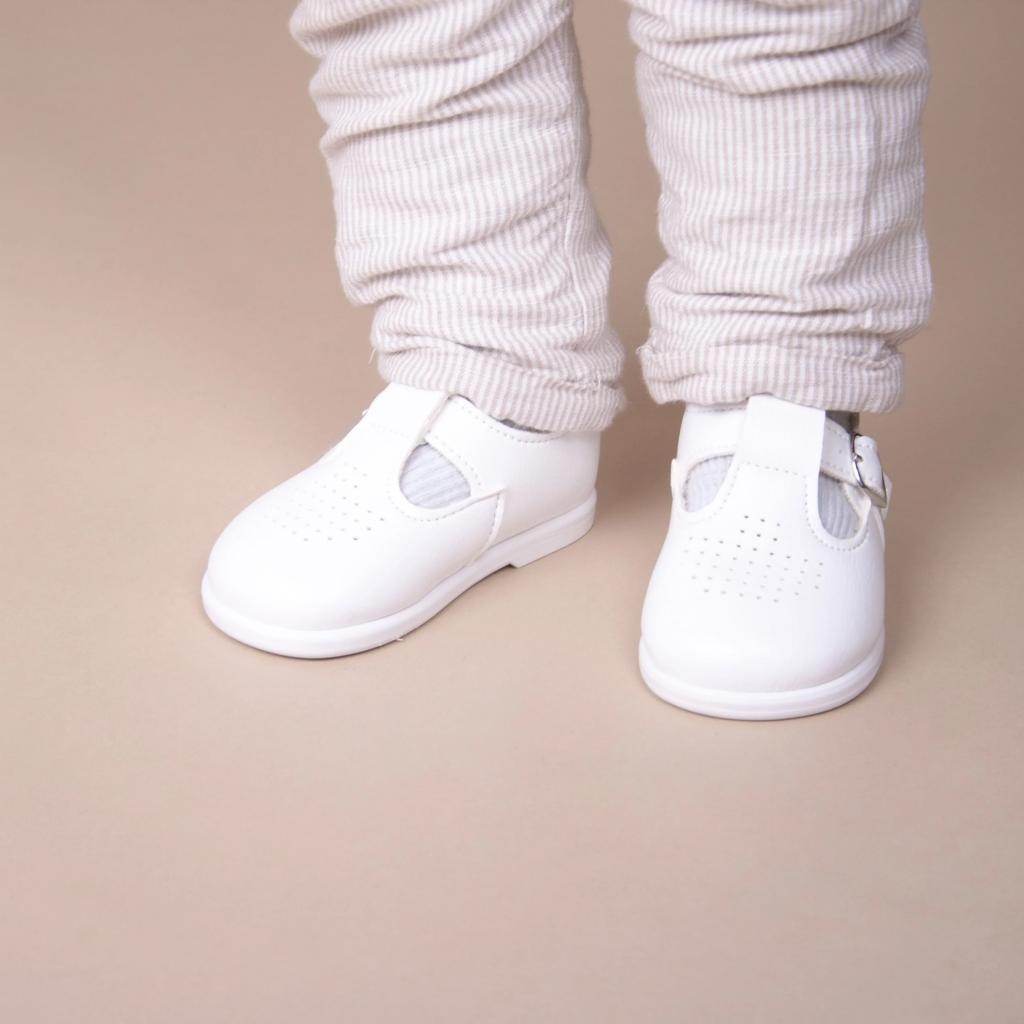 White T Bar Shoes