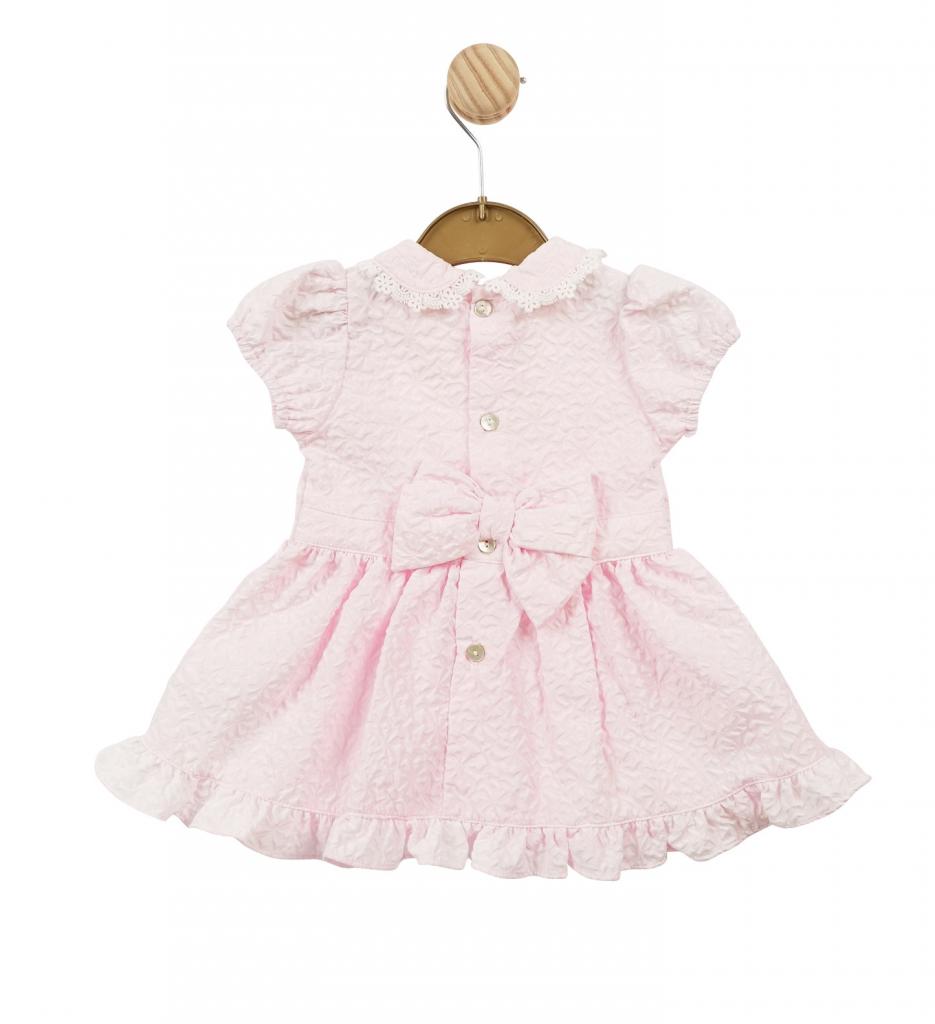 Girl Pink Mintini Floral Smocked Dress