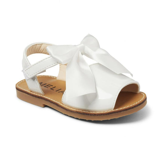 Girls White Bow Sandals