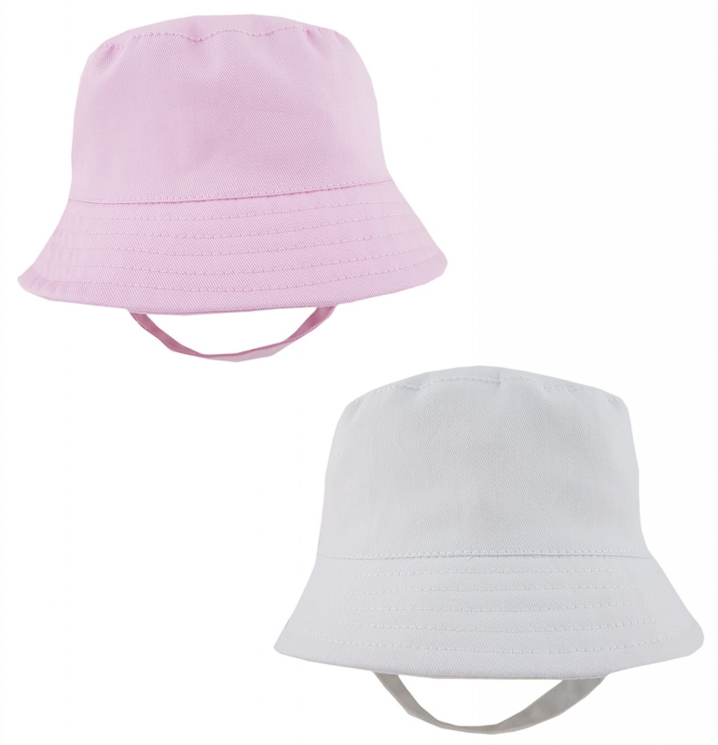 Summer Bucket Hats White Blue Pink