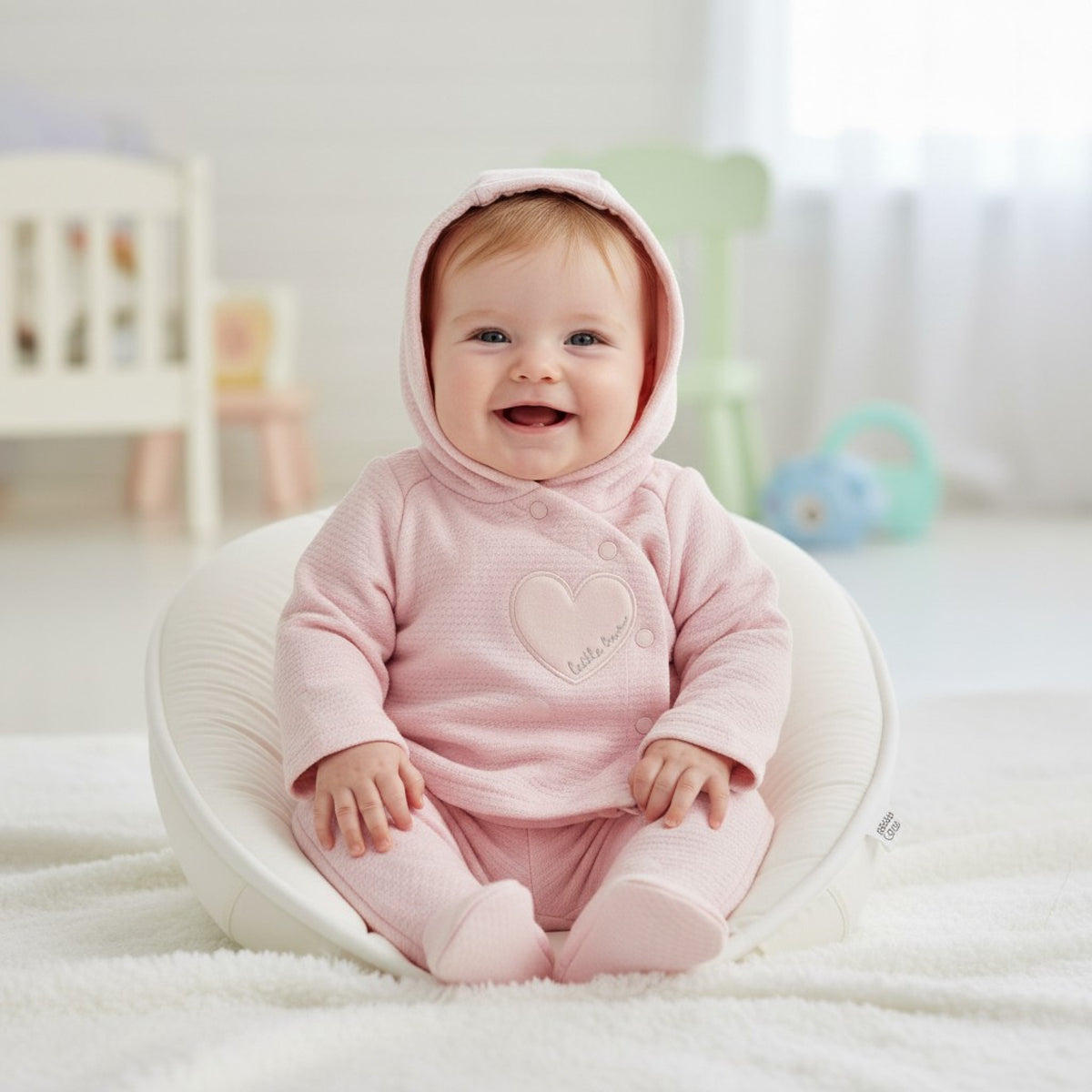 Baby Girls Pink Heart 2 Piece Set