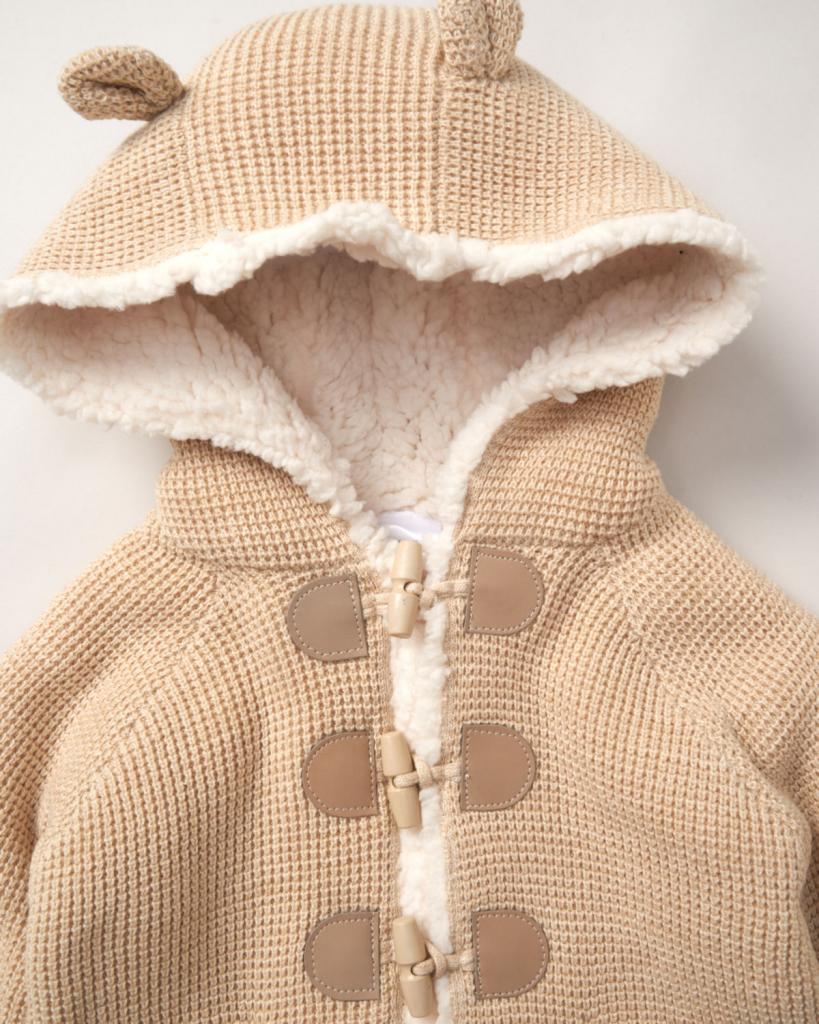 Baby Beige Borg Sherpa Jacket