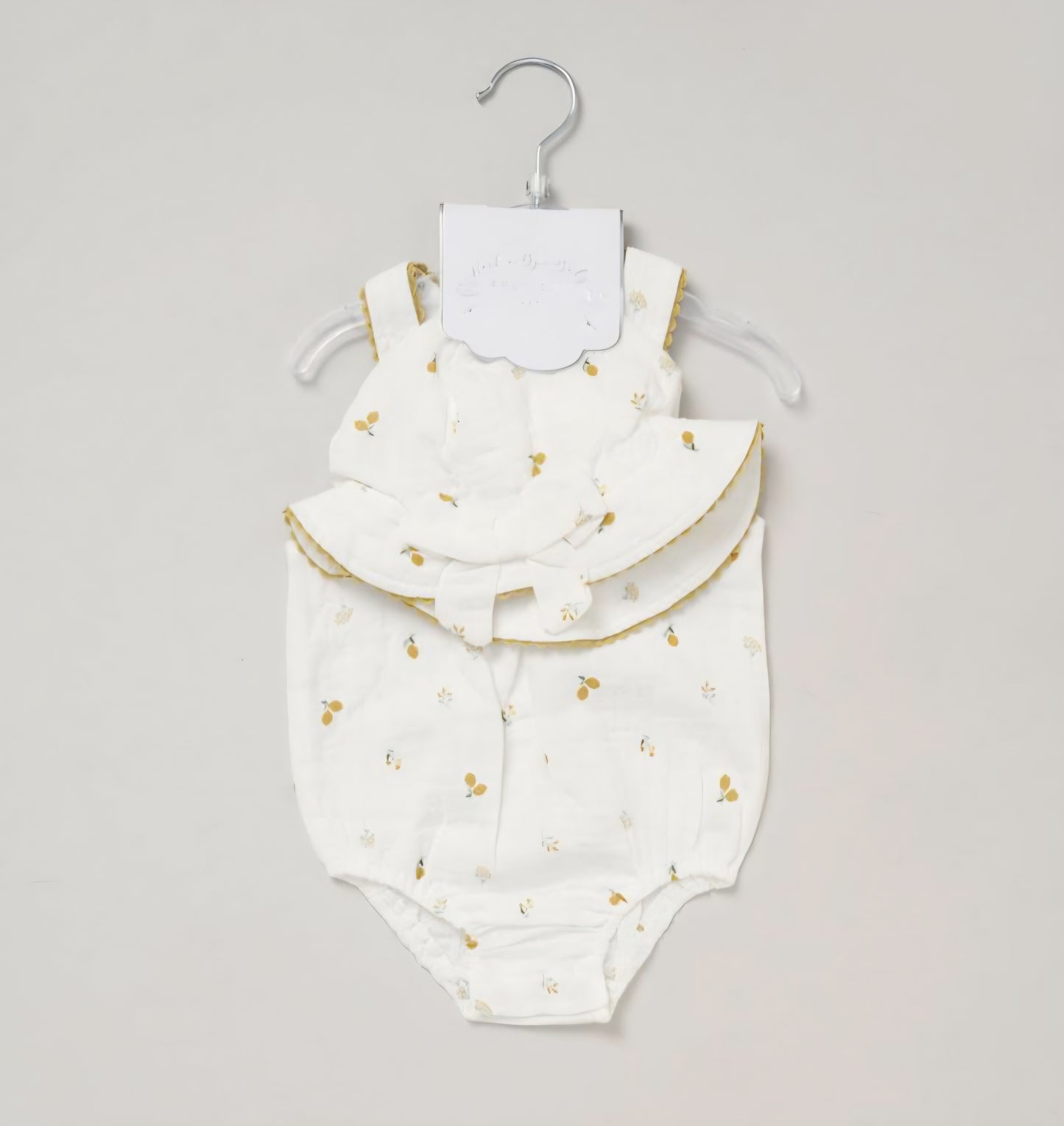 Baby Girls Lemons Romper & Summer Hat