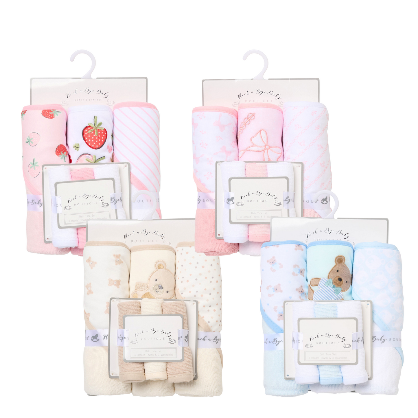Baby Hooded Towel & Wash Cloth Set
