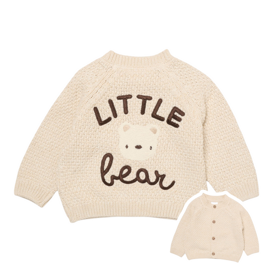 Cream "Little Bear" Knitted Cardigan