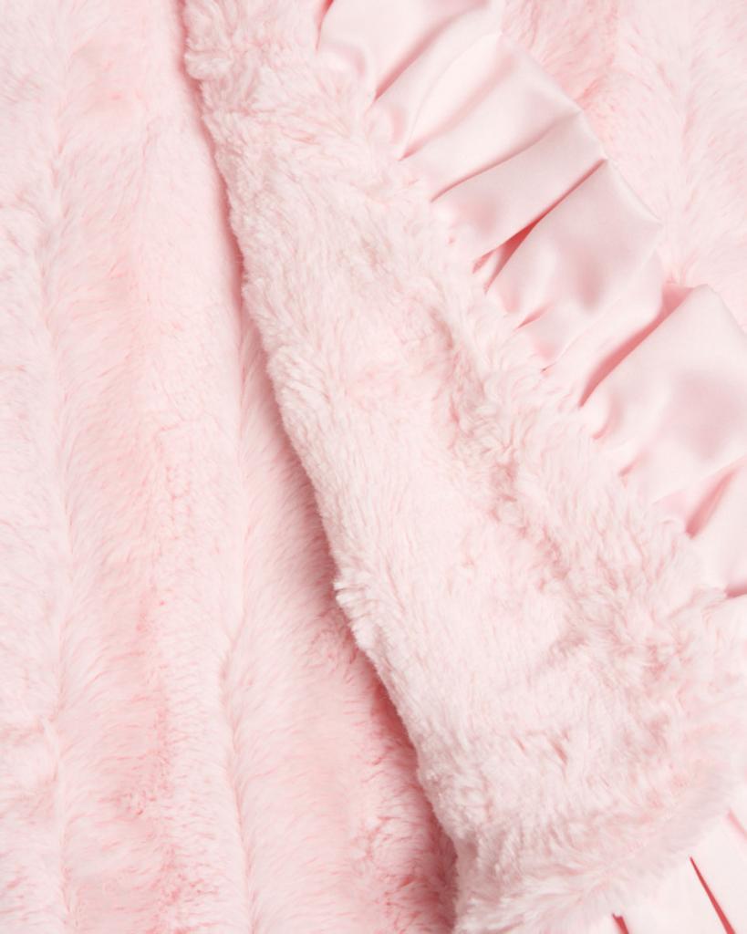 Baby Girls Pink Frilled Blanket