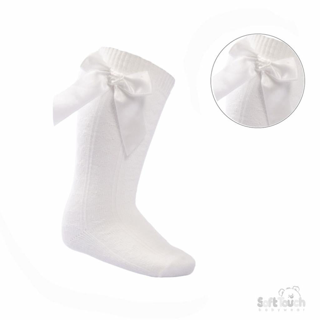 Girls Knee High Bow Socks