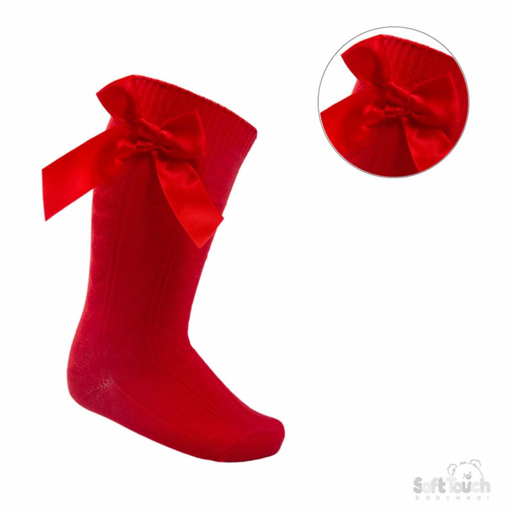 Girls Knee High Bow Socks