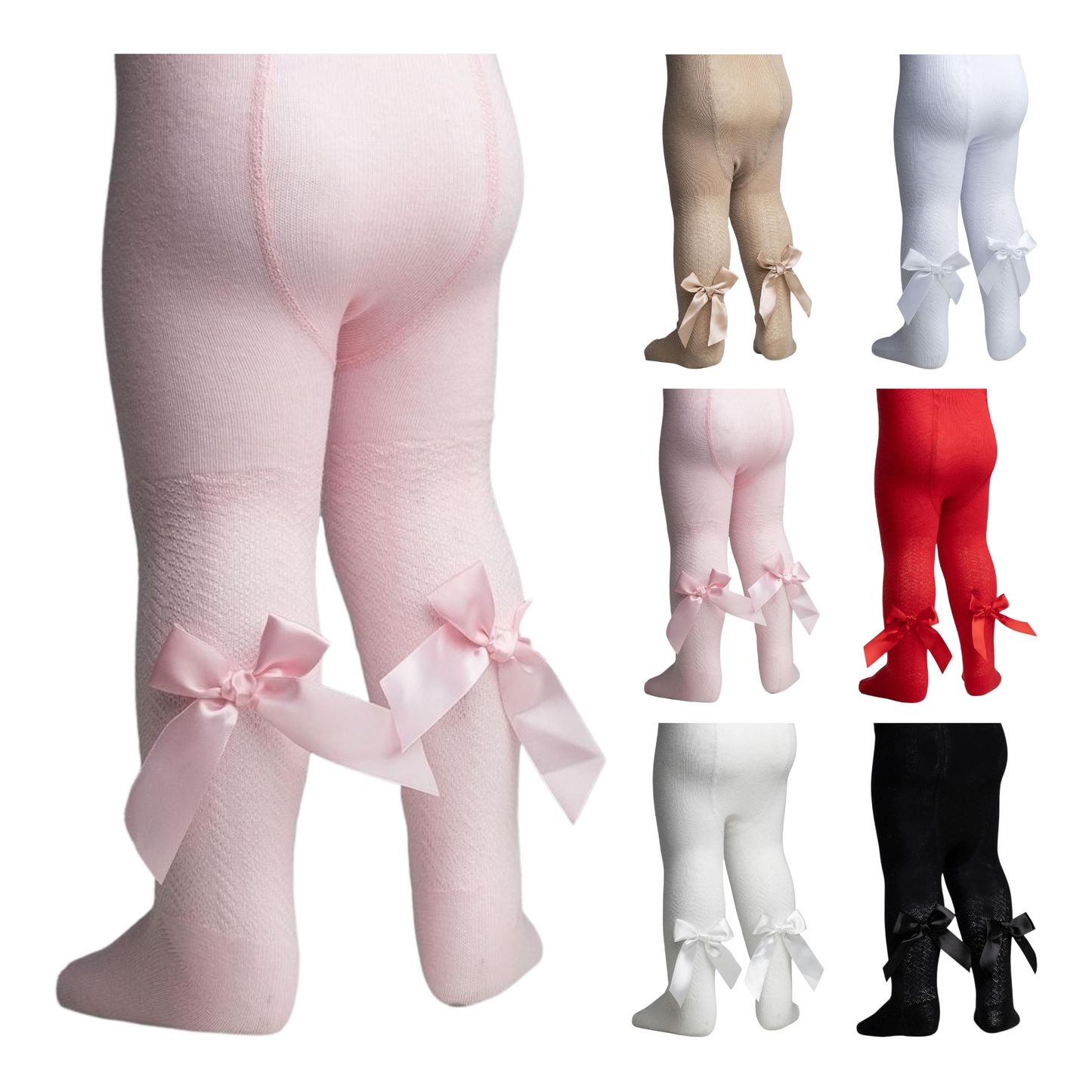 Girls Ribbon Bow Tights