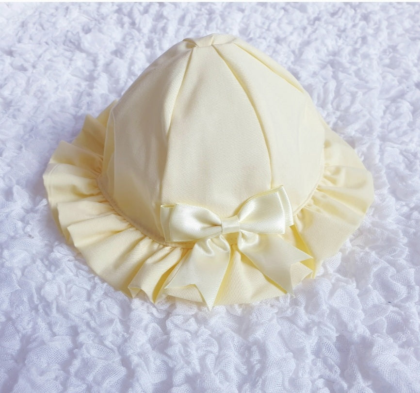 Baby Girls Ribbon Bow Summer Hat