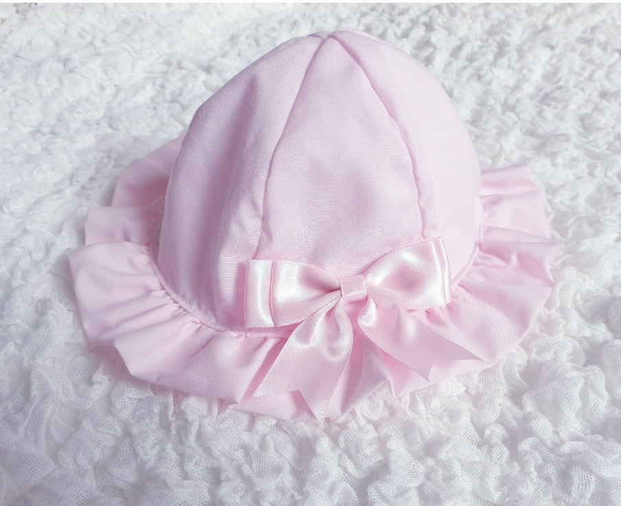 Baby Girls Ribbon Bow Summer Hat