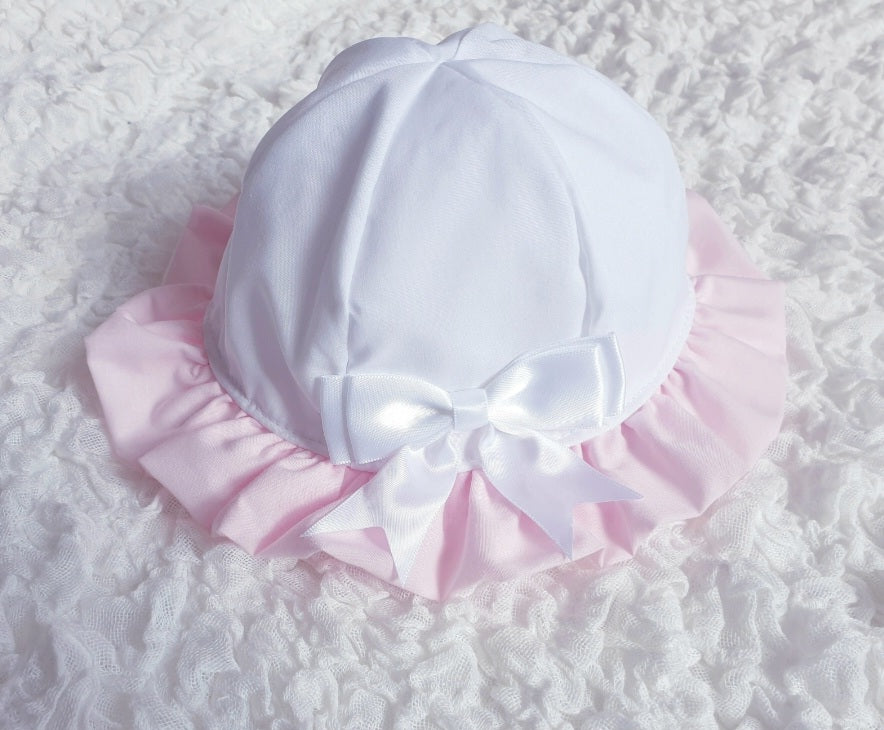 Baby Girls Ribbon Bow Summer Hat