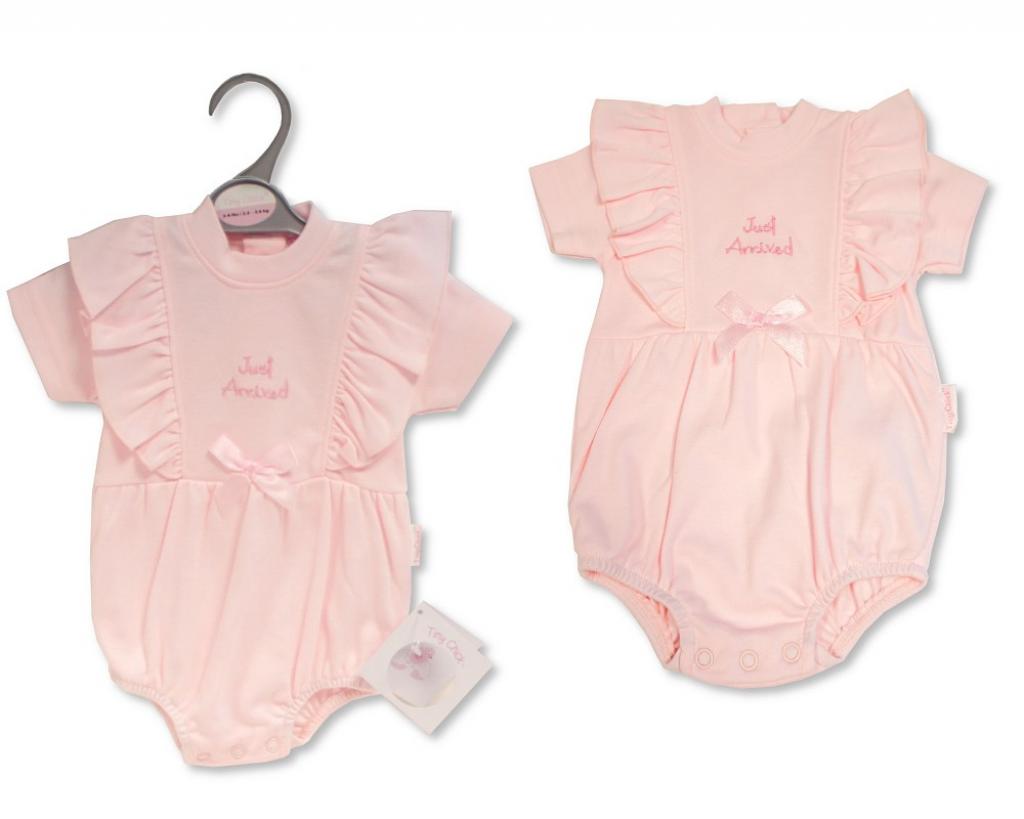 Baby Girls "Just Arrived" Romper 3-5/5-8lbs