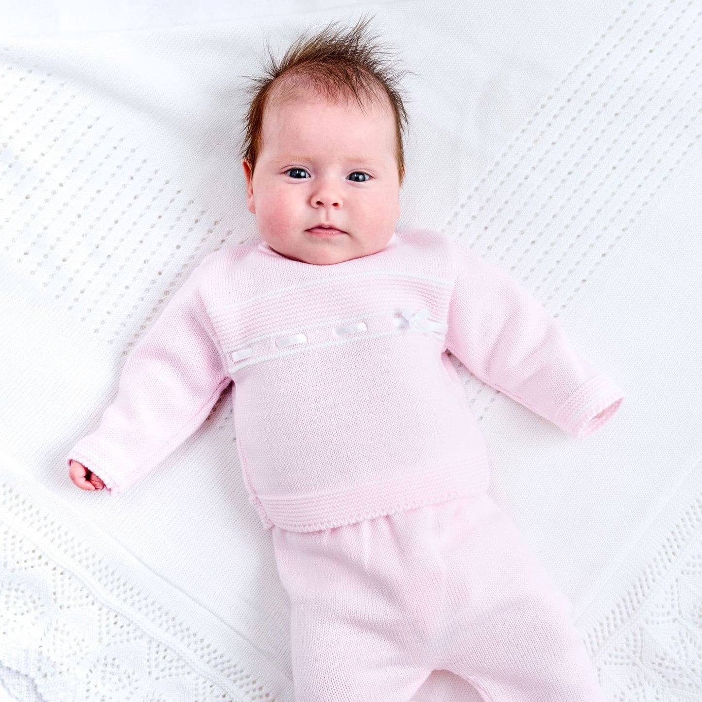 Baby Girls Dandelion Pink Knitted 2 Piece Set