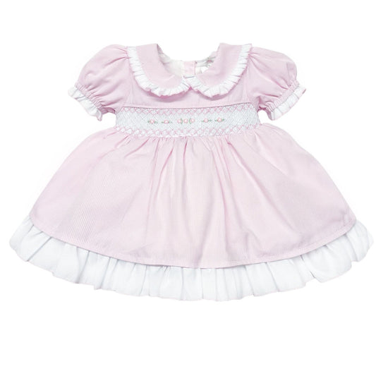 Girls Wee Me Pink Smocked Puff Ball Dress