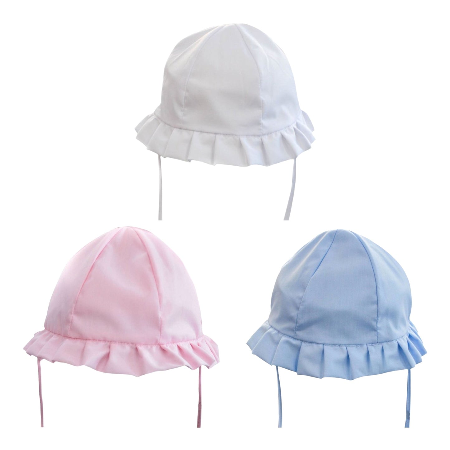 Baby Summer Hats Blue Pink White