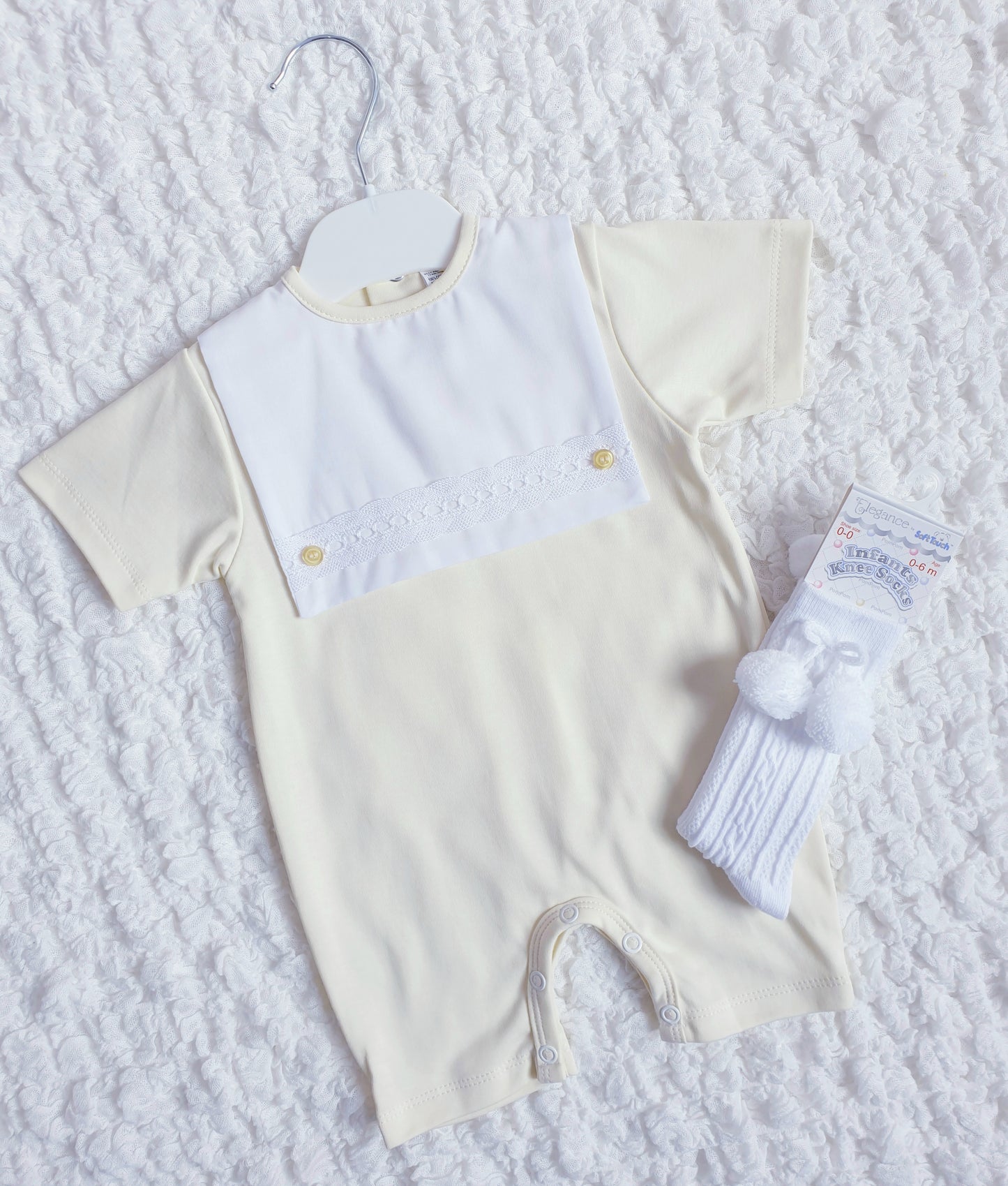 Baby Boys Spanish Square Bib Romper