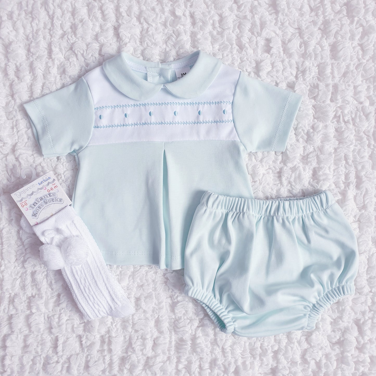 Baby Boys Spanish Jam Pants Set Blue Mint Lemon