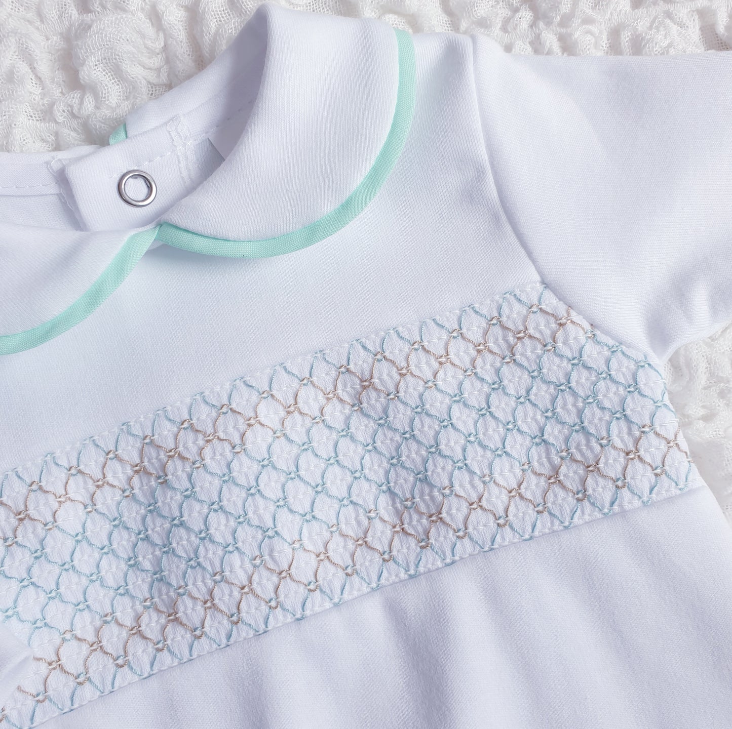 Baby Boys Spanish Smocked Babygrow