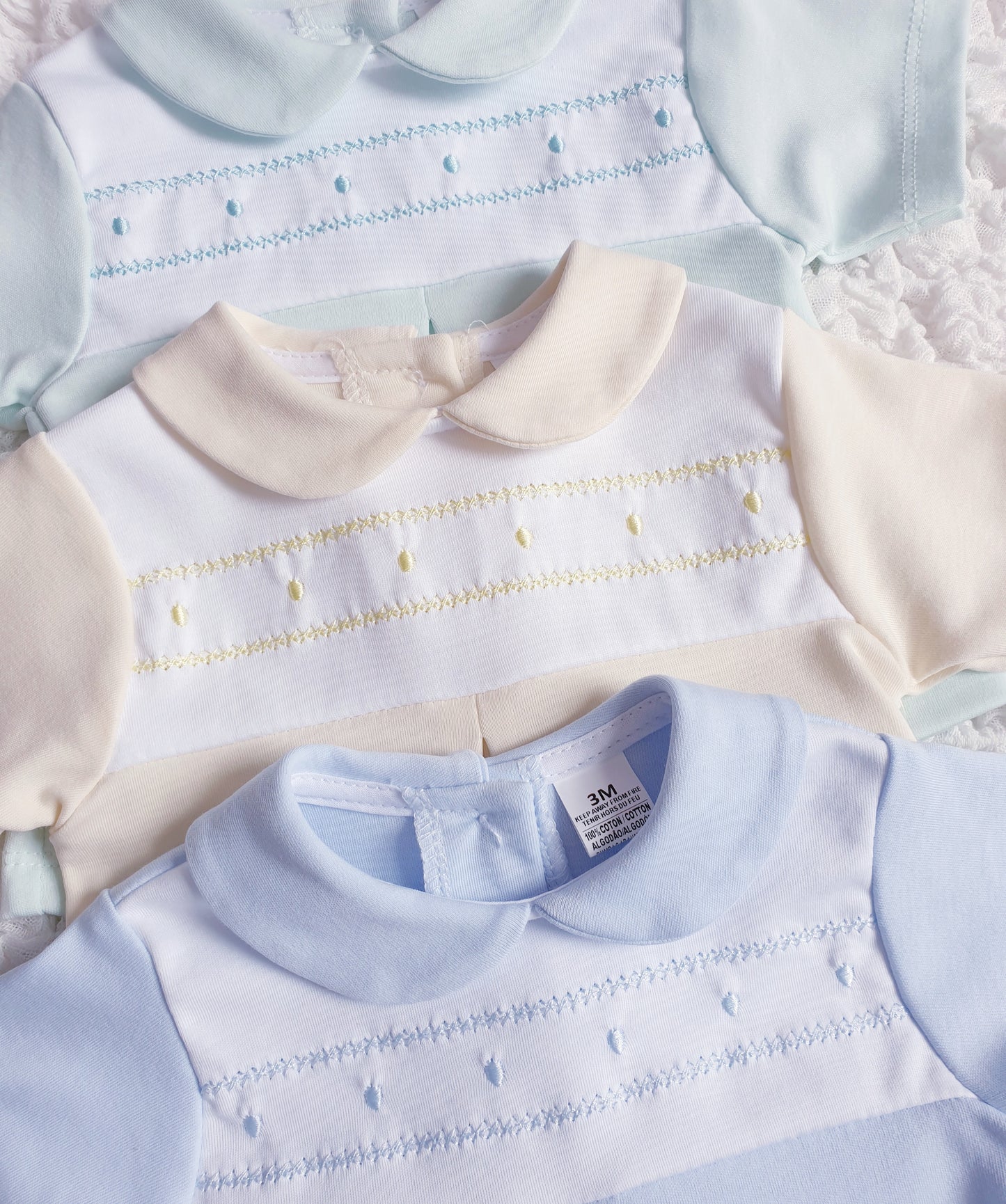Baby Boys Spanish Jam Pants Set Blue Mint Lemon