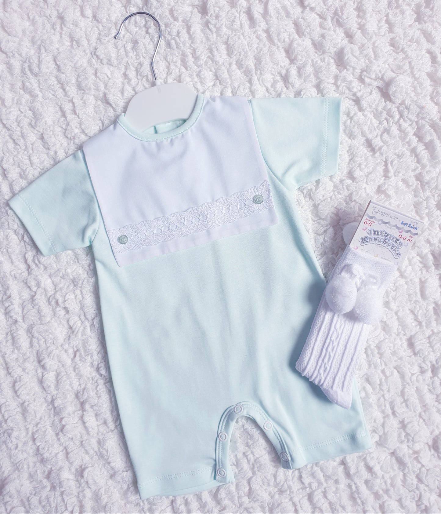 Baby Boys Spanish Square Bib Romper