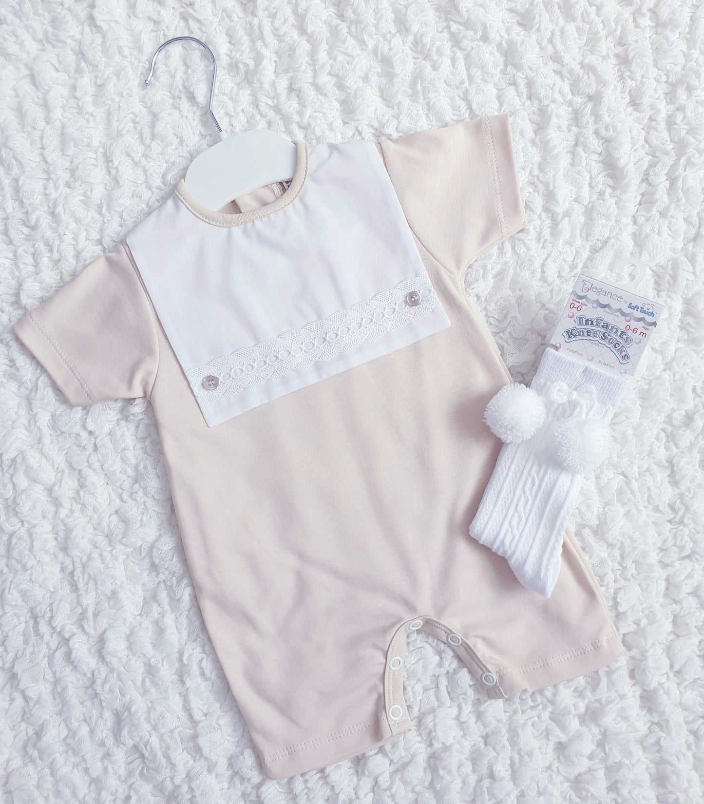 Baby Boys Spanish Square Bib Romper