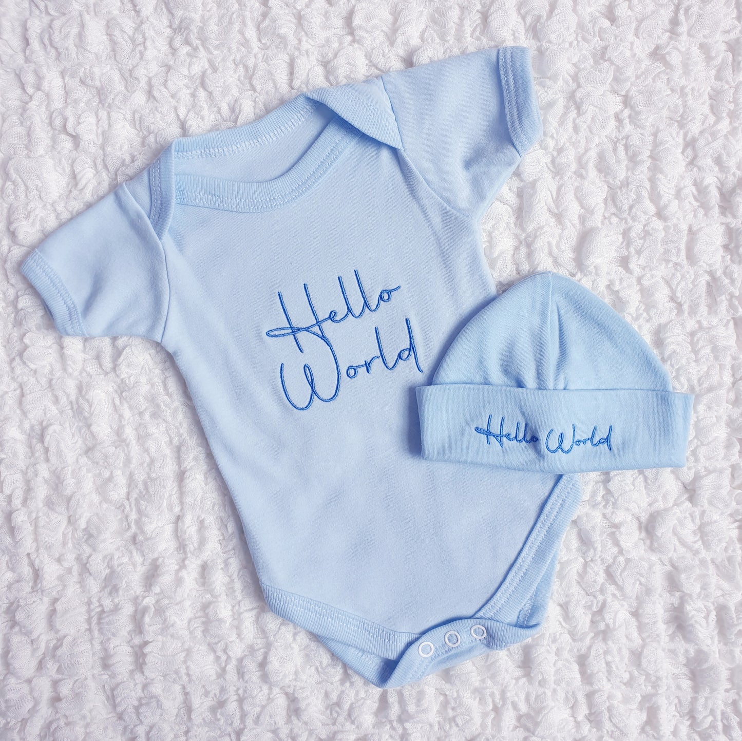 Baby Hello World Vest & Hat